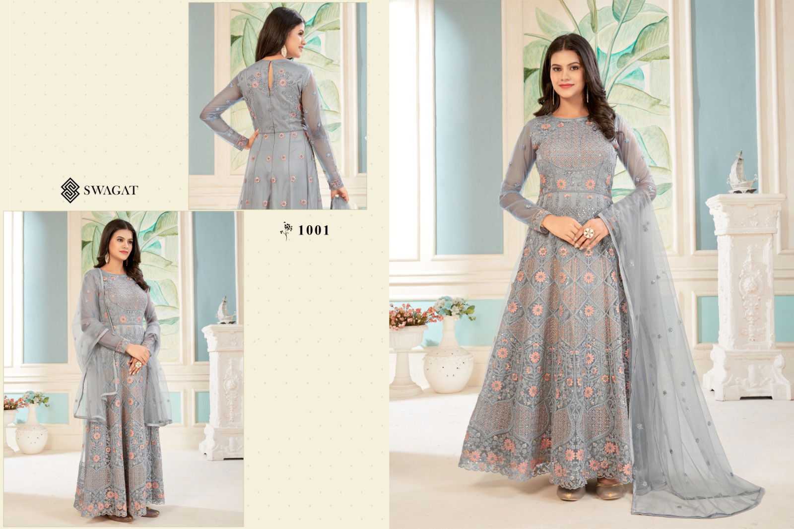 Swagat Anarkali Butterfly Net Anarkali Suit Catalog